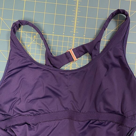 Andie Swim Catalina One Piece Navy Blue Swimsuit, Large. Open clasp back - Picture 13 of 14
